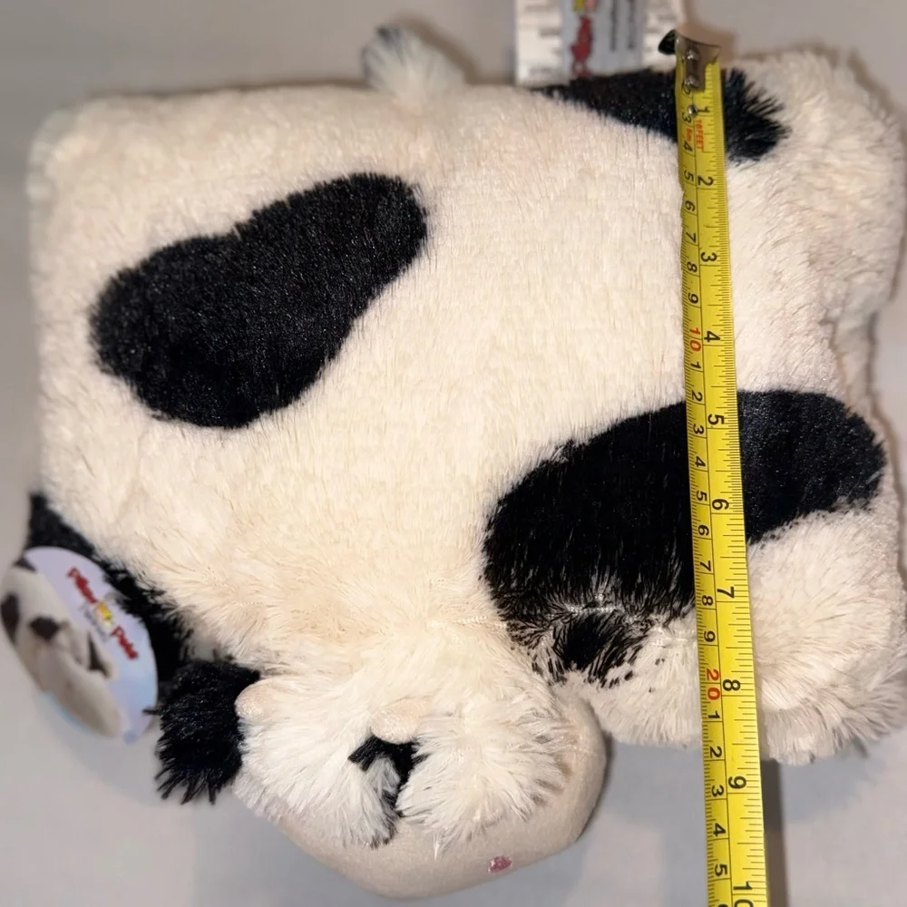 Pillow Pets NWT Plush Cow Pillow Soft Kids Accessory - Black & White